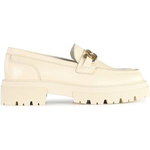 PS Poelman ROCKLAND Dames Loafers - Instappers - Crème Wit - Maat 37