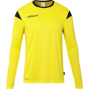 Uhlsport Squad 27 Voetbalshirt Lange Mouw Kinderen - Limoen / Zwart | Maat: 140