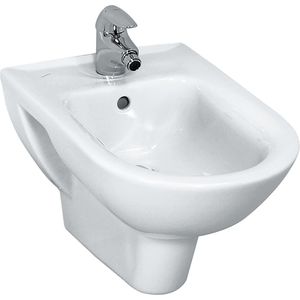 Laufen Pro wandbidet 56x36x40cm 1 kraangat met gaten voor wateraansluiting keramiek wit