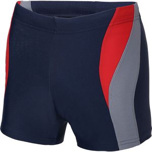 Ladeheid LA-LA40-206-SO Heren Zwembroek - Zwemshorts - sneldrogend - Koordsluiting - Polyester & Elastaan - Marineblauw/Rood/Grijs - 3XL