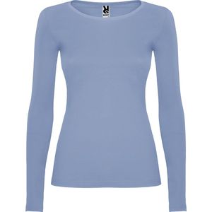 Denim Blauw Effen Dames t-shirt lange mouwen model Extreme merk Roly maat 2XL