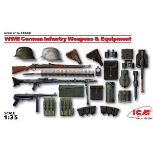 1:35 ICM 35638 WWII German Infantry Weapons and Equipment Plastic Modelbouwpakket
