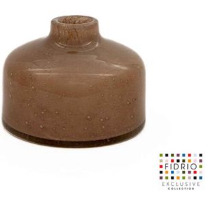 Design vaas valentina - Fidrio CHOCO - glas, mondgeblazen bloemenvaas - diameter 15 cm hoogte 11,5 cm
