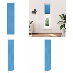 vidaXL Plissé rolgordijn 50x200 cm stofbreedte 49,4 cm polyester blauw - Plisségordijn - Geplooide Jaloezieën - Geplooide Zonwering - Plisse Blind