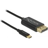 Premium USB-C naar DisplayPort kabel met DP Alt Mode (4K 60 Hz) / nylon - 2 meter