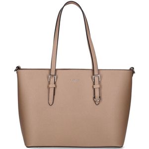 Flora & Co *Mero* - Klassieke Vegan Leren Tote Handtas – A4+ Formaat met Extra Schouderriem - Classic Structured Vegan Leather – A4+ Organizer - Taupe Beige