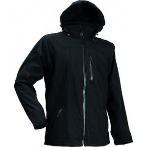Lyngsøe Rainwear ademende Softshell jas zwart XXS