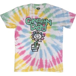 Green Day - Flower Pot Heren T-shirt - S - Multicolours