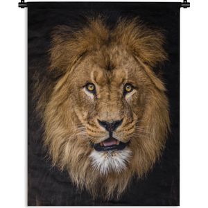 Wandkleed Leeuwen - Leeuw portret fotoafdruk Wandkleed katoen 150x200 cm - Wandtapijt met foto