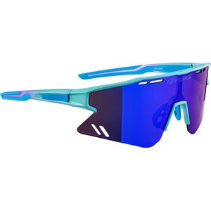 FORCE SPECTER Matt Blauw Polarized Sportbril met UV400 Bescherming en Flexibel TR90 Frame - Unisex & Universeel - Sportbril - Zonnebril voor Heren en Dames - Fietsaccessoires