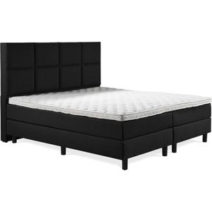 Boxspring Luxe 160x210 8 vlaks Zwart