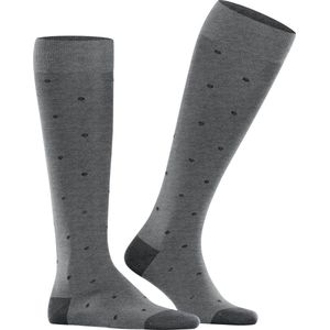 FALKE Dot heren kniekousen - grijs melange (steel mel.)