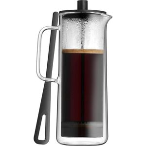 Coffee Time Coffeepresser dubbelwandig 075 l French Press koffiemaker - 6 kopjes - glas - vaatwasmachinebestendig - koffiezetapparaat