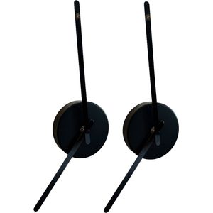 voordeel pack - 2x wandklok - minimalistisch design - RVS zwart - diameter 31cm - zonder cijfers - quartz uurwerk