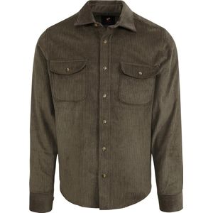 Suitable - Overshirt Corduroy Donkergroen - Heren - Maat S - Regular-fit