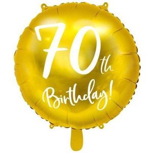Folieballon 70 Jaar – 70 Jaar Versiering – Goud