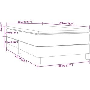 vidaXL-Boxspring-met-matras-stof-lichtgrijs-80x200-cm