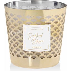 Geurkaars Sense Riverdale - goud/print - 12cm Goud