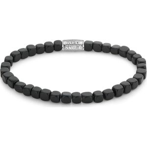 Rebel & Rose unisex armband roestvrijstalen kleurstoffen L Zwart 32017330