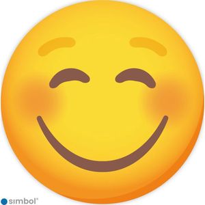 Simbol - Sticker Emoticon Smile - Smiley Sticker - Kliko - Container - Duurzame Kwaliteit - Formaat ø 5 cm.