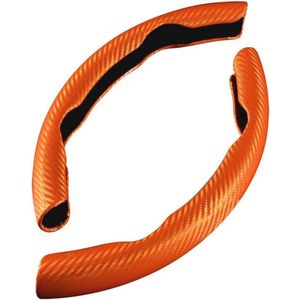 Universele Anti-Slip Stuurwielbeschermer met Koolstofvezel Patroon - 38cm