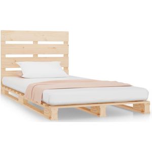 vidaXL - Bedframe - zonder - matras - massief - grenenhout - 90x200 - cm