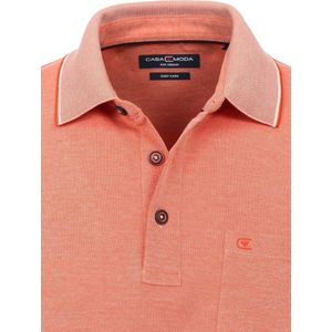 Poloshirt Met Borstzakje 3 Knoops Oranje Casa Moda - L