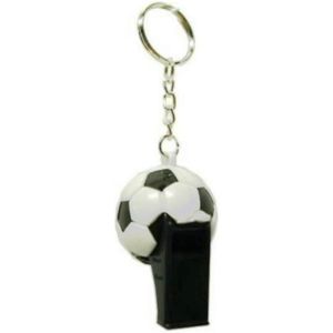 Fluit - Voetbal - Zwart, wit - 4x6cm - 1st.