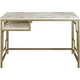 Arabic House - Bureau Victory - Wit/Goud - Metaal/Melamine - 120cm
