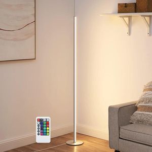 RGB dimbare LED vloerlamp 147cm - afstandsbediening en voetschakelaar - kristallen lichtzuil - hoeklamp voor slaapkamer