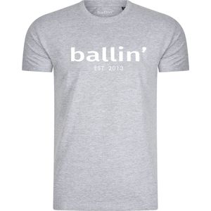 Ballin Est. 2013 - Heren Tee SS Regular Fit Shirt - Grijs - Maat M