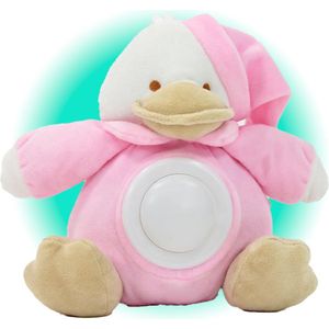 Eend knuffel (roze) met nachtlampje - multicolor licht - LED