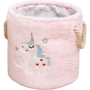 Speelgoedmand Kinderkamer | Eenhoorn Roze | Opbergmand Met Handvatten | Wasmand Kinderkamer | Opbergen Speelgoedmand | Roze