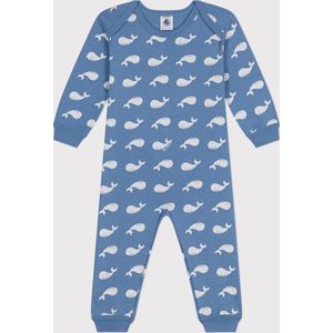 Petit Bateau Katoenen babypyjama zonder voetjes met walvisprint Unisex Pyjamaset - Maat 92/98