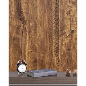 Plakfolie bruin hout eiken zelfklevend behang waterdicht wandbehang bruin houtnerf 45 cm x 500 cm natuur houtlook wandbekleding waterdicht voor kamer kast muur keuken tafel vinyl folie