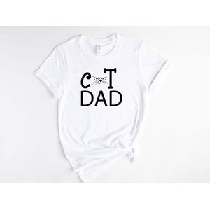 Lykke Cat dad T-shirt| Heren | Kattenliefhebber| Maat XL