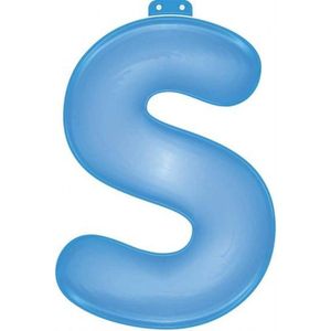 funtext letter S blauw