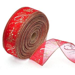 Merry Christmas -  Lint - Slinger - Decoratie - Kerstboom - Kerst - Kerstmis - 2 meter - Rood