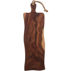 Bowls and Dishes Pure Rose Wood Duurzame Borrelplank | Tapasplank | Serveerplank rustiek met handvat 59 cm | cadeautip!