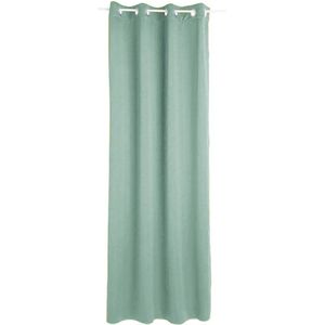 Atmosphera verduisterende gordijnen - set 2x stuks - B135 x L240 cm - mintgroen - geplooid - met ringen - kant en klaar