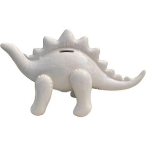 Spaarpot - dino - kinderkamer - Stegosaurus - wit