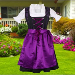 Benelux Wears - Dirndl - Boeren Tirol - Purple Dreams - Voor Vrouwen - Paars - Maat 42/XL