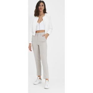 Trendyol Vrouwen Lang Hoge taille Sigaretten Basic grijze sigarettengeweven broek TWOSS19ST0038