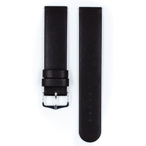 Hirsh Horlogeband Scandic Zwart - Leer - 24mm