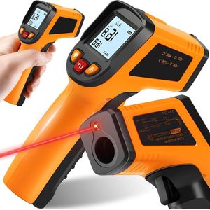 Digital Contactless Infrared Thermometer Temperature Gauge with LCD Display and Backlight -50°C ~ 380°C (-58~716°F)