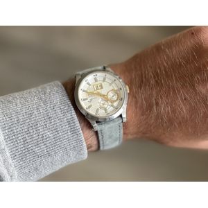 20mm Premium Suede watch strap Grey / suède horloge band grijs met quick release trekkers