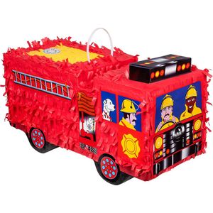 Boland - Piñata Brandweerwagen - Verjaardag, Kinderfeestje, Themafeest - Voertuigen