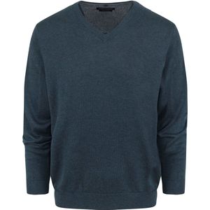 Casa Moda - Pullover Blauw Melange - Heren - Maat 5XL - Regular-fit