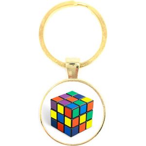 Sleutelhanger Glas - Puzzelkubus