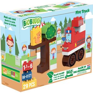 BioBuddi - Town - Fire Truck (BB-0127) /sinterklaas/bouwen/blokken